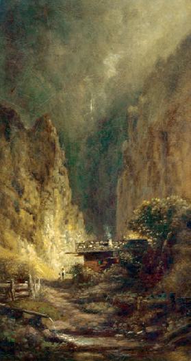 Spitzweg / Mill on Rocky Gorge / c. 1880