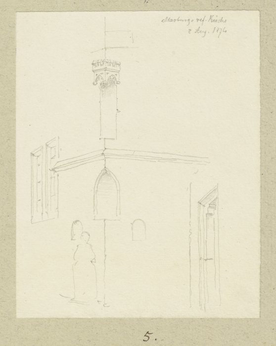 Baldachin und Figurennische an einer Ecke der reformierten Kirche in Marburg from Carl Theodor Reiffenstein