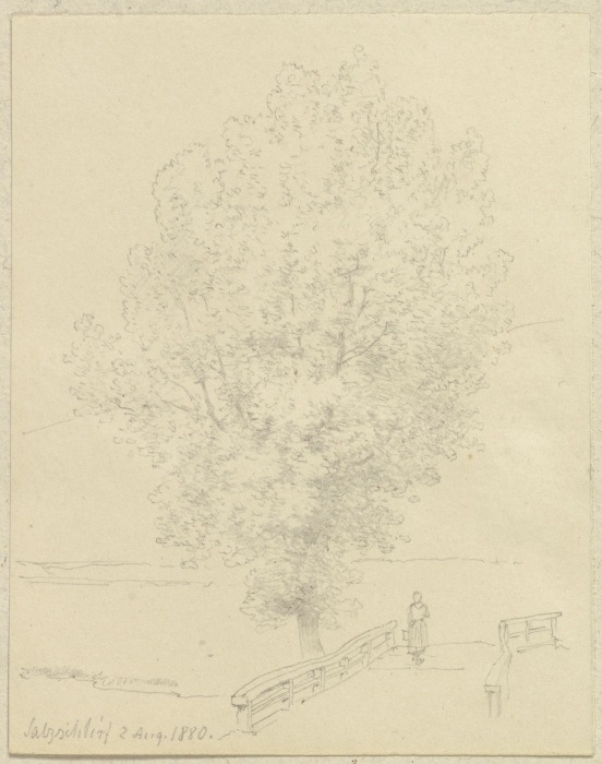 Tree next to a bridge from Carl Theodor Reiffenstein