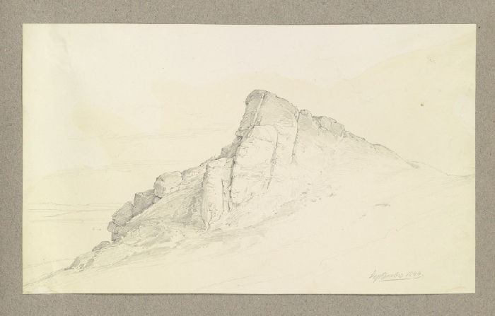 A rock promontory in the Harz from Carl Theodor Reiffenstein