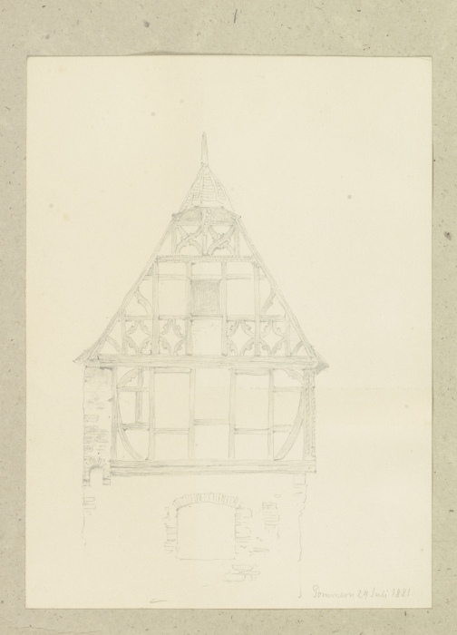 Fassade eines Fachwerkhauses in Pommern an der Mosel from Carl Theodor Reiffenstein