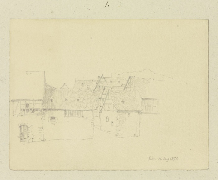 Häuserzeile mit Tordurchfahrt in Kirn from Carl Theodor Reiffenstein