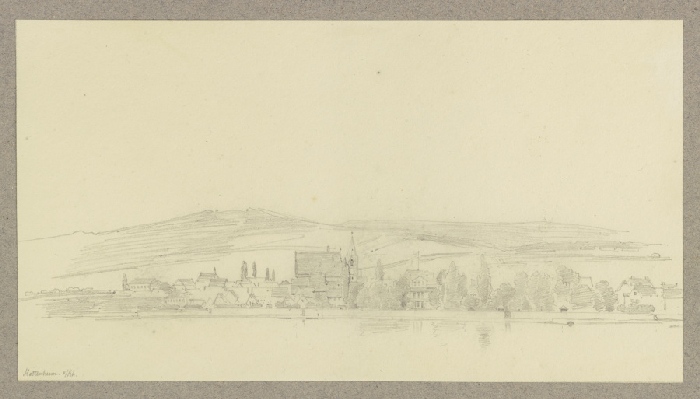 Hattenheim, von der anderen Rheinseite aus gesehen from Carl Theodor Reiffenstein