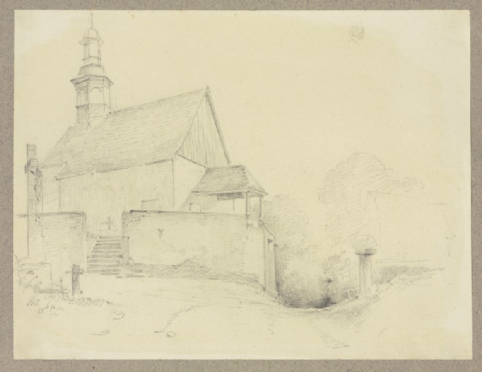 Kapelle, an der ein Hohlweg vorbeiführt from Carl Theodor Reiffenstein