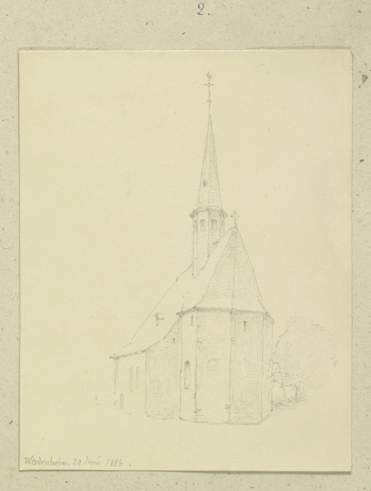 Church in Wadenheim from Carl Theodor Reiffenstein