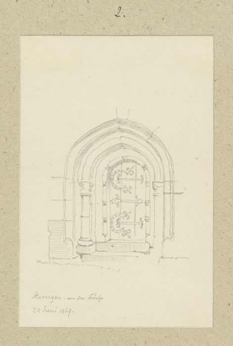 Church portal in Hungen from Carl Theodor Reiffenstein
