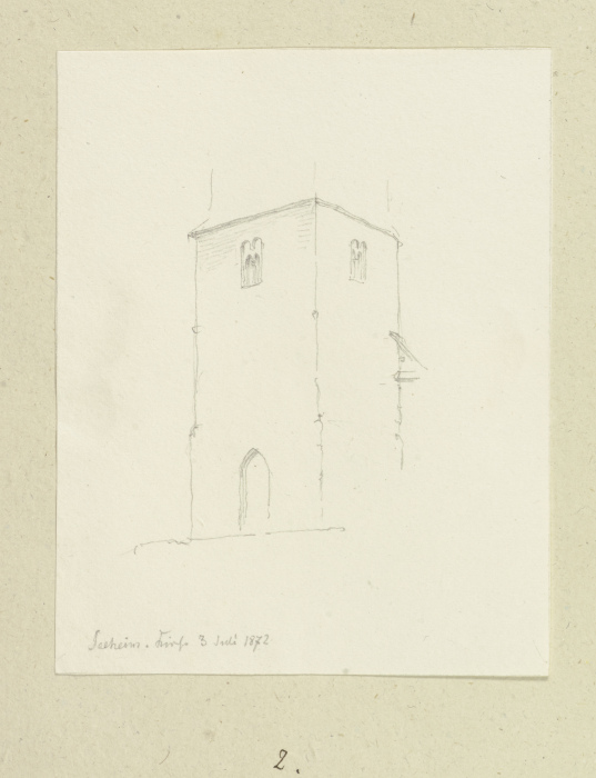 Kirchturm von St. Laurentius in Seeheim from Carl Theodor Reiffenstein