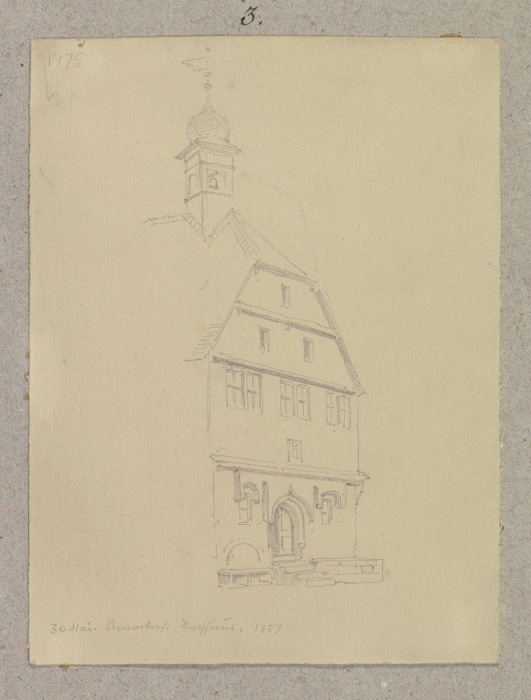 Town hall in Amorbach from Carl Theodor Reiffenstein