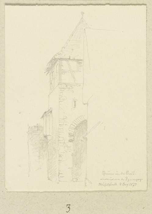 Stadtmauerturm in Michelstadt from Carl Theodor Reiffenstein