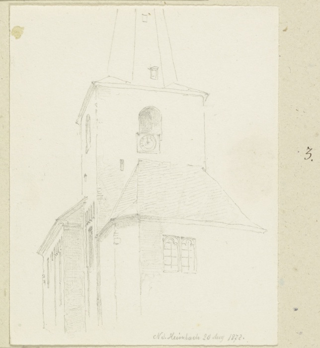 Turm der Kirche Mariä Himmelfahrt in Niederheimbach from Carl Theodor Reiffenstein