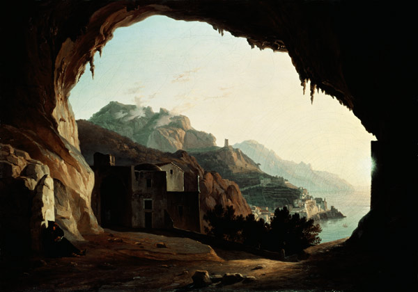 Grotto near Amalfi, c.1828 (oil on canvas) from Carl Wilhelm Götzloff