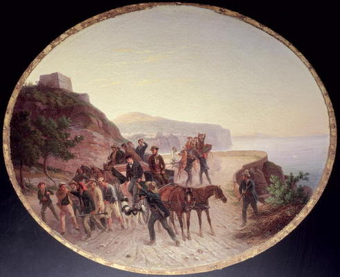The Capture of Guido Edmondo, c.1864 (oil on canvas on wood) from Carl Wilhelm Götzloff