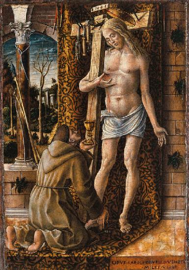 Saint Francis Catches the Blood of Christ from the Wounds