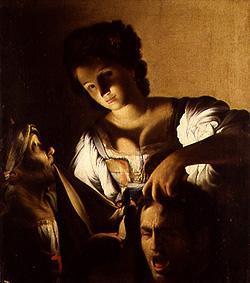Judith with the head of the Holofernes.