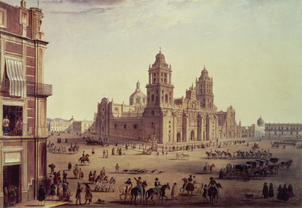 Mexico, Cathedral , Nebel from Carlos Nebel