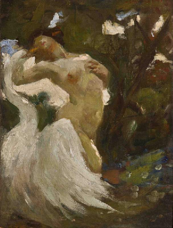 Leda and the Swan (oil on canvas) from Casimiro Jodi