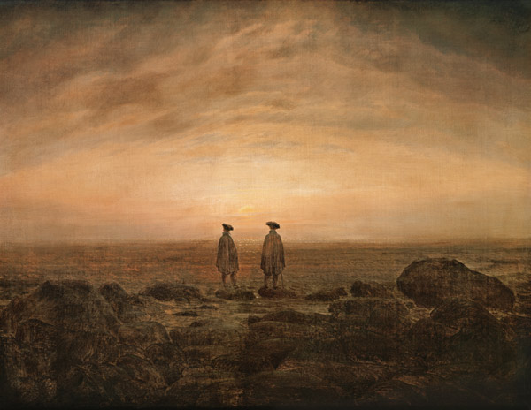 Two men by the sea at moonrise from Caspar David Friedrich
