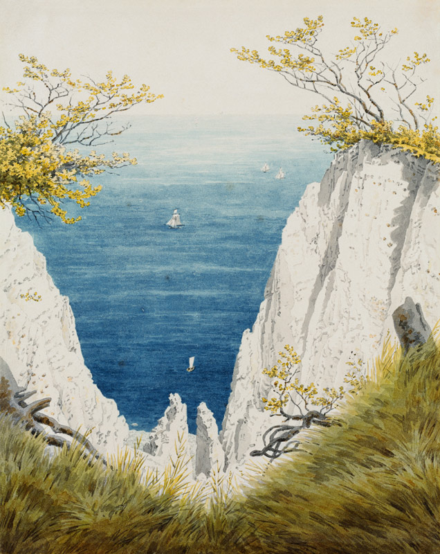 Chalk cliff on Ruegen from Caspar David Friedrich