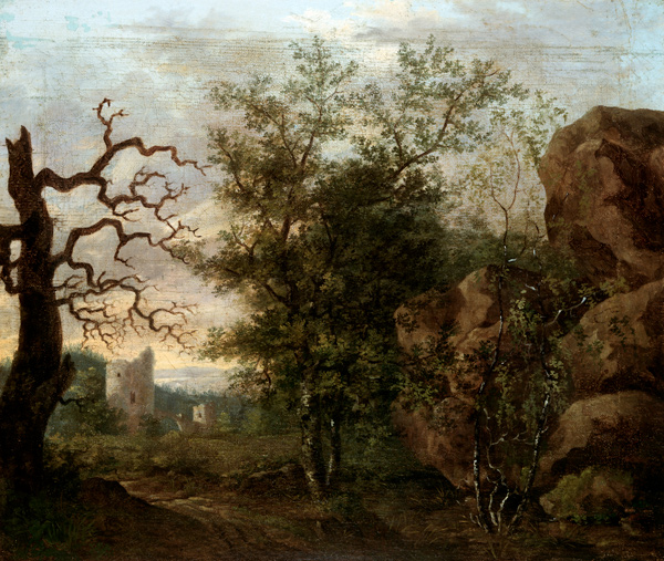 Landscape with bare tree from Caspar David Friedrich