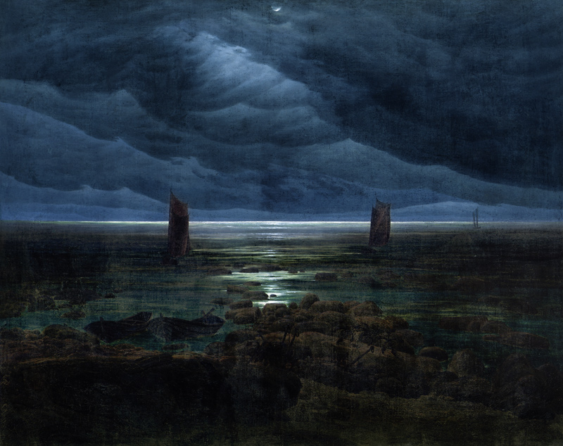 Sea Shore in Moonlight from Caspar David Friedrich