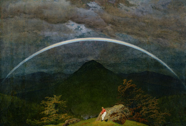 Mountains landscape with rainbows from Caspar David Friedrich