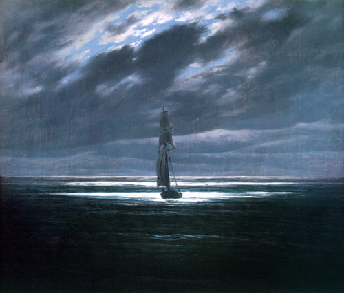 Seascape at moonlight from Caspar David Friedrich