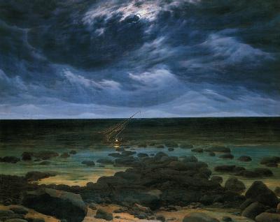 Sea coast at moonlight