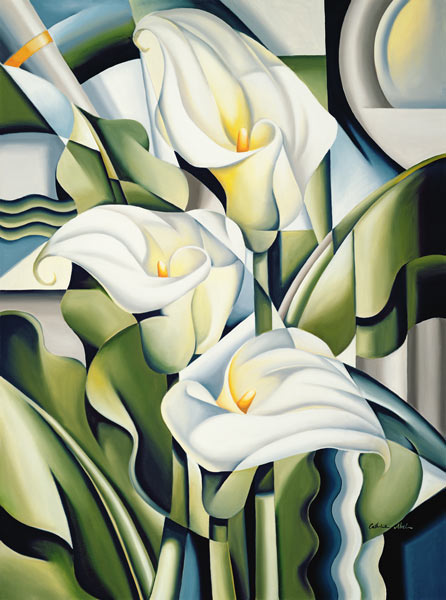 Cubist lilies, 2002 (oil on canvas)  from Catherine  Abel