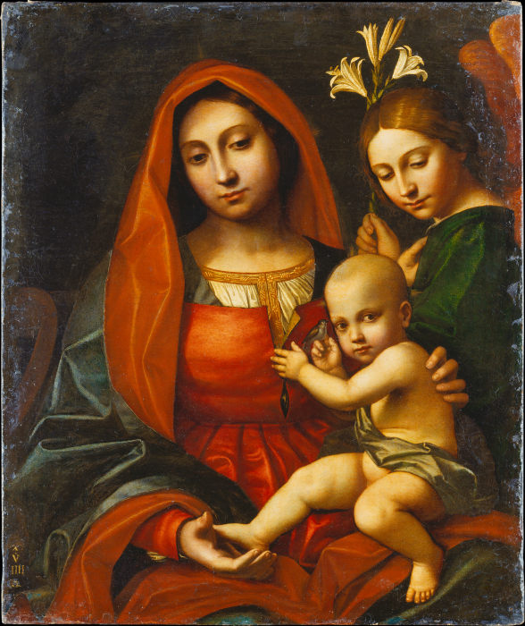 Madonna and Child with an Angel from Cavazzola (Paolo Morando)