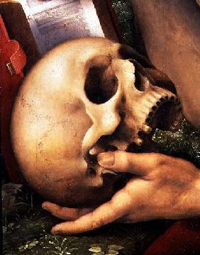 St. Jerome, detail of the skull