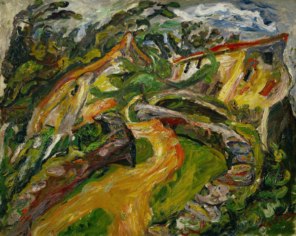 Landscape with ascending road from Chaim Soutine