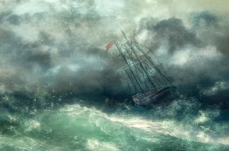 ...a struggle in stormy seas...