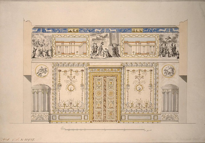 Design for the Lyons Hall (Yellow Drawing-Room) in the Great Palace of Tsarskoye Selo from Charles Cameron