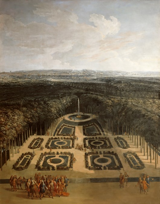 Promenade of Louis XIV in the Gardens of the Grand Trianon from Charles Chastelain