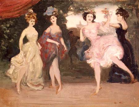Four Dancing Girls on the Stage from Charles Edward Conder