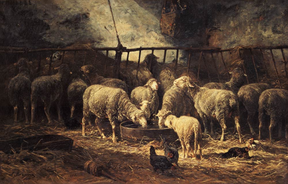 The Large Sheepfold from Charles Emile Jacques