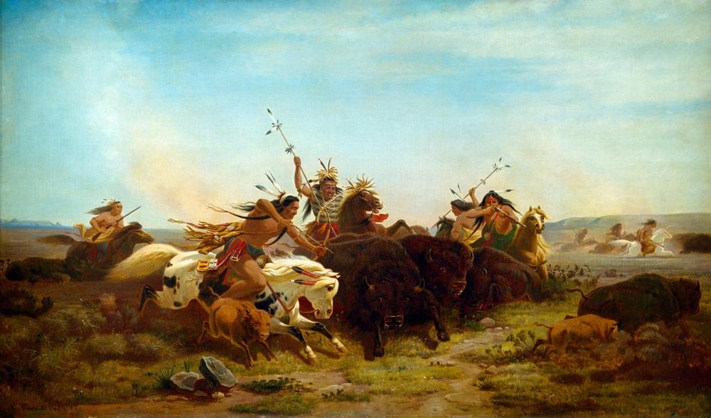 The Buffalo Hunt from Charles Ferdinand Wimar