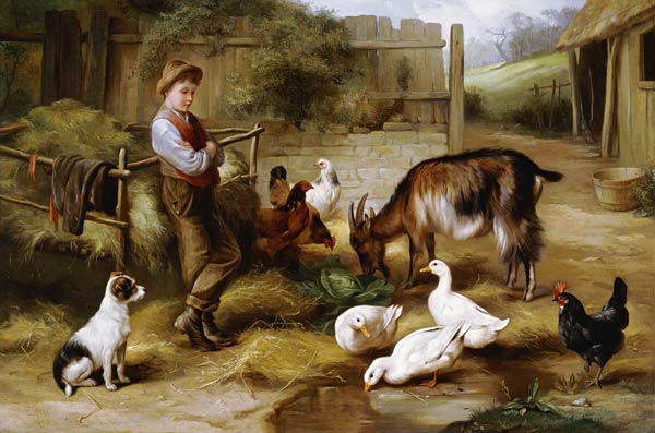 Junge auf einem Bauernhof from Charles Hunt
