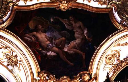 Psyche and Cupid, ceiling panel from the Salon de la Princesse from Charles Joseph Natoire