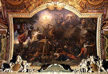 Franche-Comte Conquered for the Second Time, Ceiling Painting from the Galerie des Glaces from Charles Le Brun