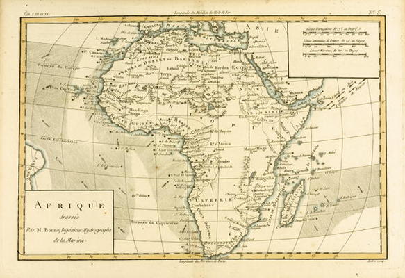 Africa, from 'Atlas de Toutes les Parties Connues du Globe Terrestre' by Guillaume Raynal (1713-96) from Charles Marie Rigobert Bonne