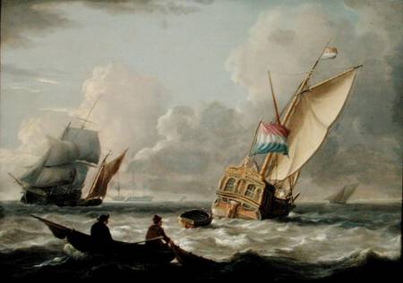 A Dutch Admiralty Yacht and other Shipping from Charles Martin Powell