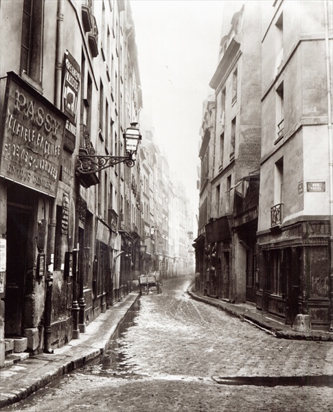Rue Aumaire, from the Rue Volta, Paris, 1858-78 (b/w photo)  from Charles Marville