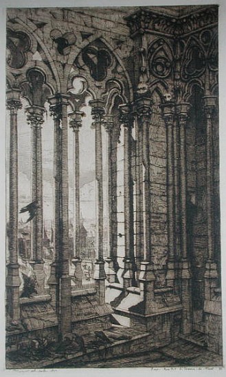 The Gallery of Notre-Dame, Paris from Charles Meryon