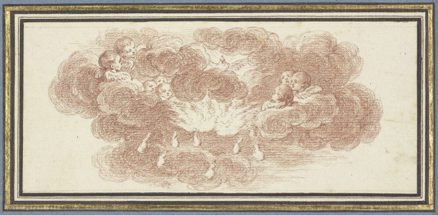 Der Heilige Geist, von Engeln umgeben from Charles-Nicolas Cochin d. J.
