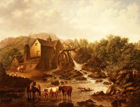River Scene with Overshot Mill from Charles Towne