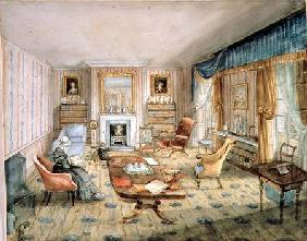 The Drawing Room, White Barnes, f.55 from an 'Album of Interiors'