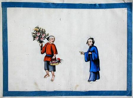Flower seller approached by a noblewoman from Chinese School