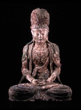 Large seated bodhisattva in meditation