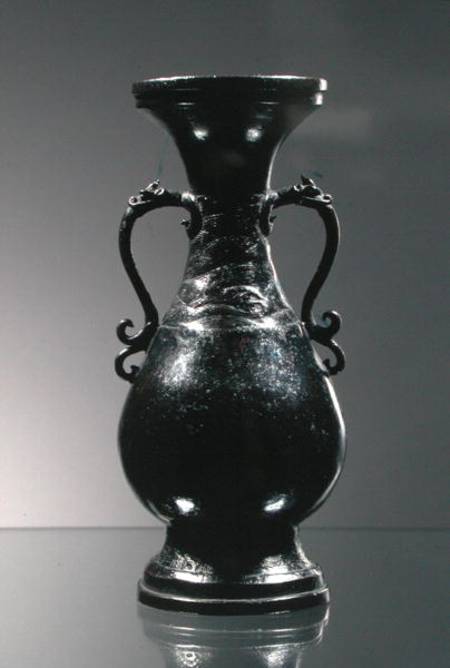 Vase with dragon head and bifid tail handles from Chinese School